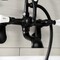 Kingston Brass AE53T0 7-Inch Adjustable Wall Mount Tub Faucet with Hand Shower, Matte Black AE53T0 - alternate 4